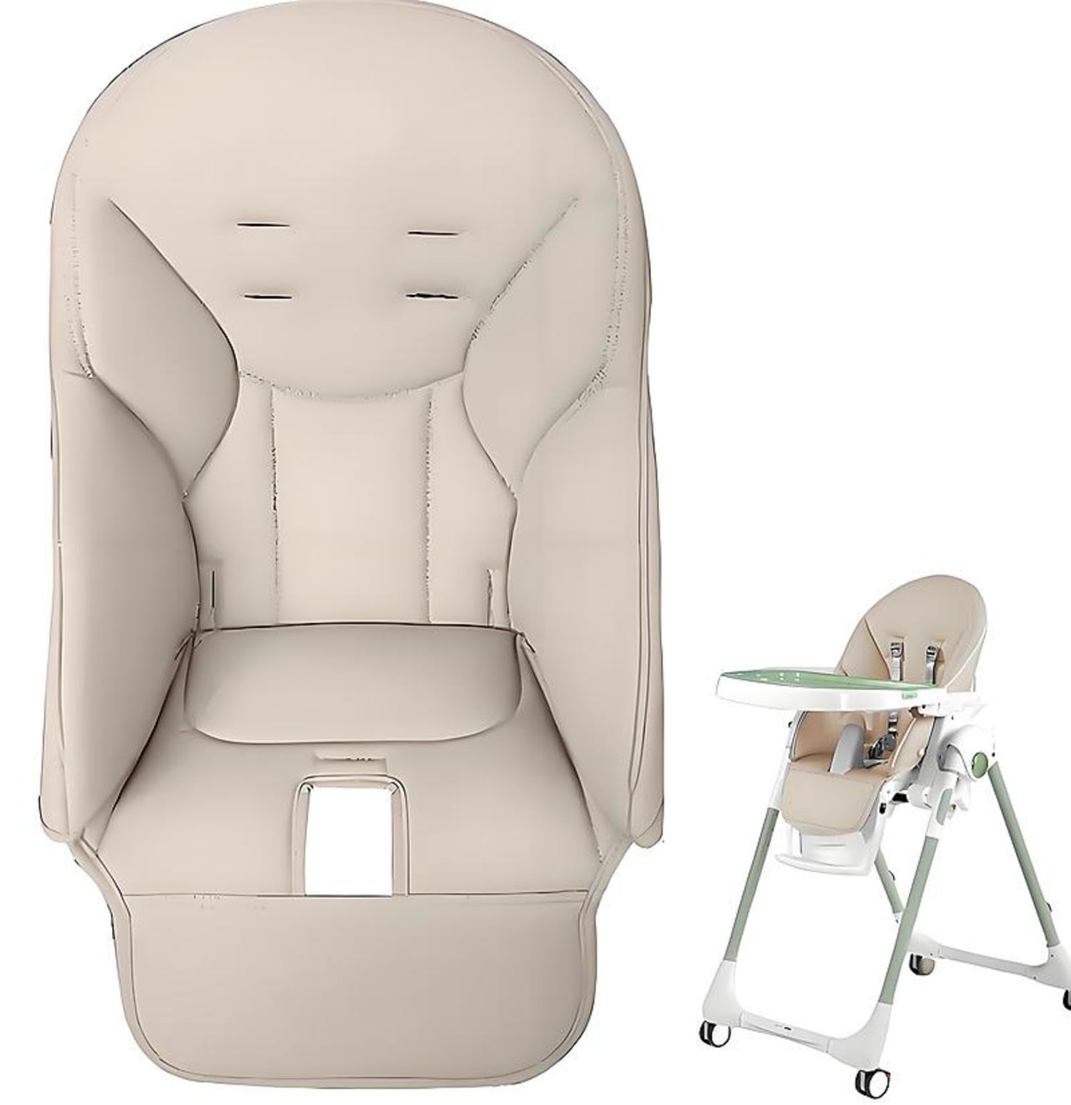 High Chair Covers for Baby - Replacement Cover for High Chairs - Comfortable Cushion for Baby High Chair - High Chair Cushion Replacement (Beige)