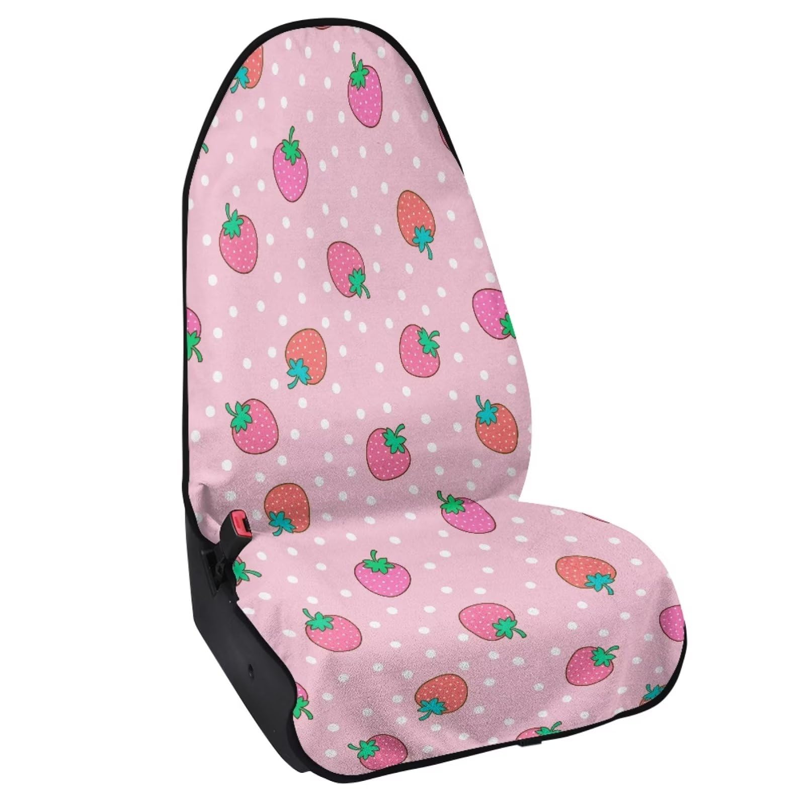 Yewattles Strawberry Waterproof Portable Car Seat Protector for Gym Beach Swimming Running Workout Outdoor Universal Fit Most Vehicles Machine Washable