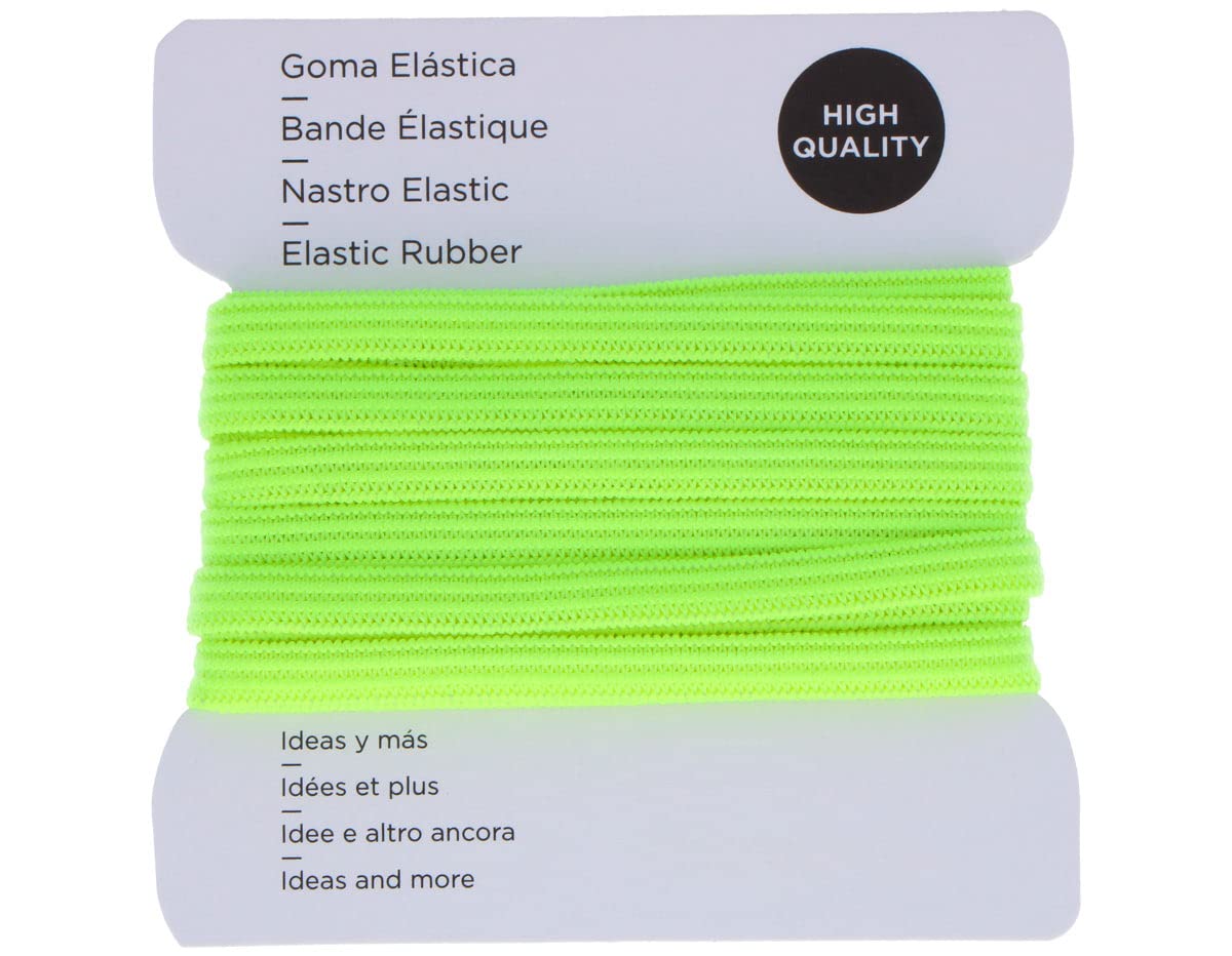 Elastic Rubber Fluor Yellow 5.3 mm. 3 m.
