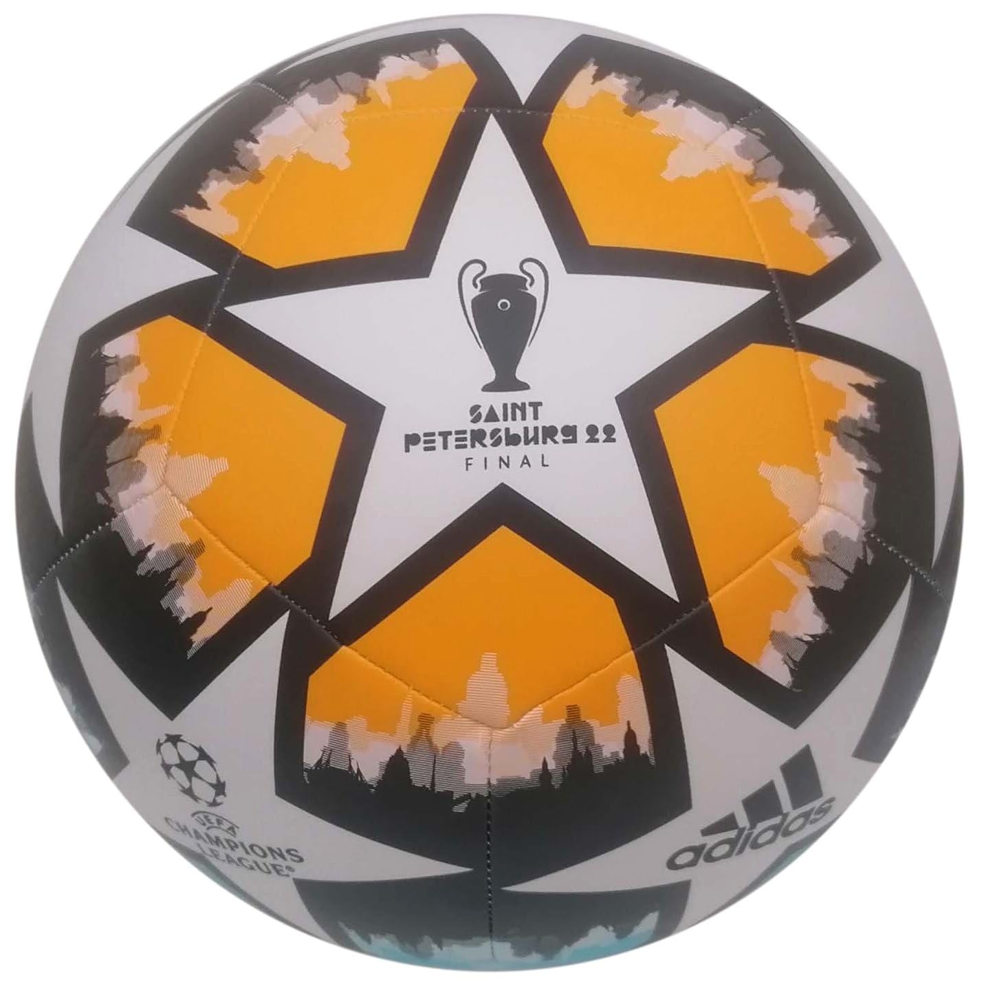 adidas Unisex-Adult UCL Training Texture St. Petersburg Soccer Ball White/Panton 5