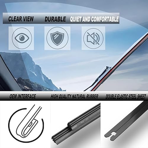 Miniatura 4 de Limpiaparabrisas delantero de 24 pulgadas + 19 pulgadas, calidad de fabricante original, estilo original (juego de 2)