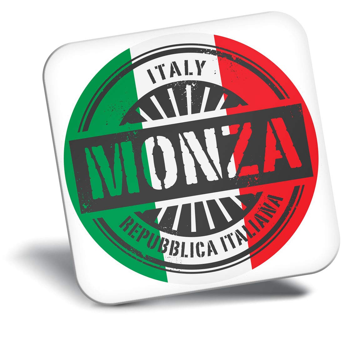 Destination Vinyl Ltd Fridge Magnet - Monza Italy Italian Flag Travel 6105