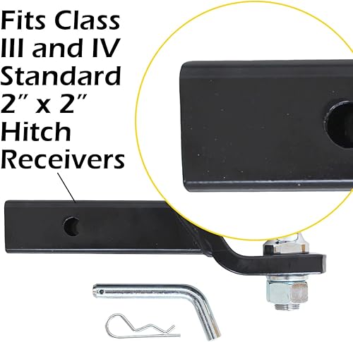 Miniatura 4 de MaxxHaul 50547 Soporte de enganche de remolque con bola y pasador de 2 pulgadas, se adapta a receptor de 2 pulgadas de 2 pulgadas, caída de 7,500