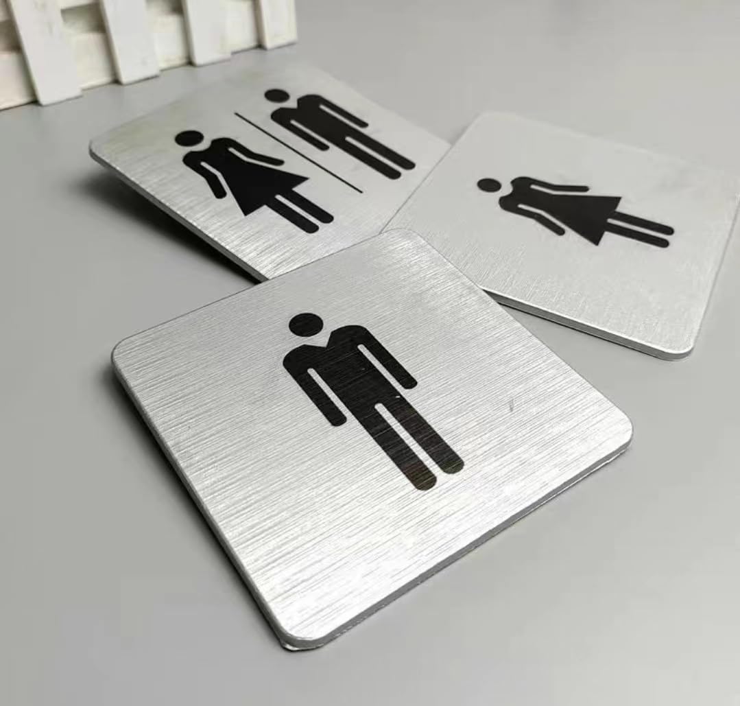Restroom W.C. Door Sign,Toilet Sign,Composite Aluminum Board