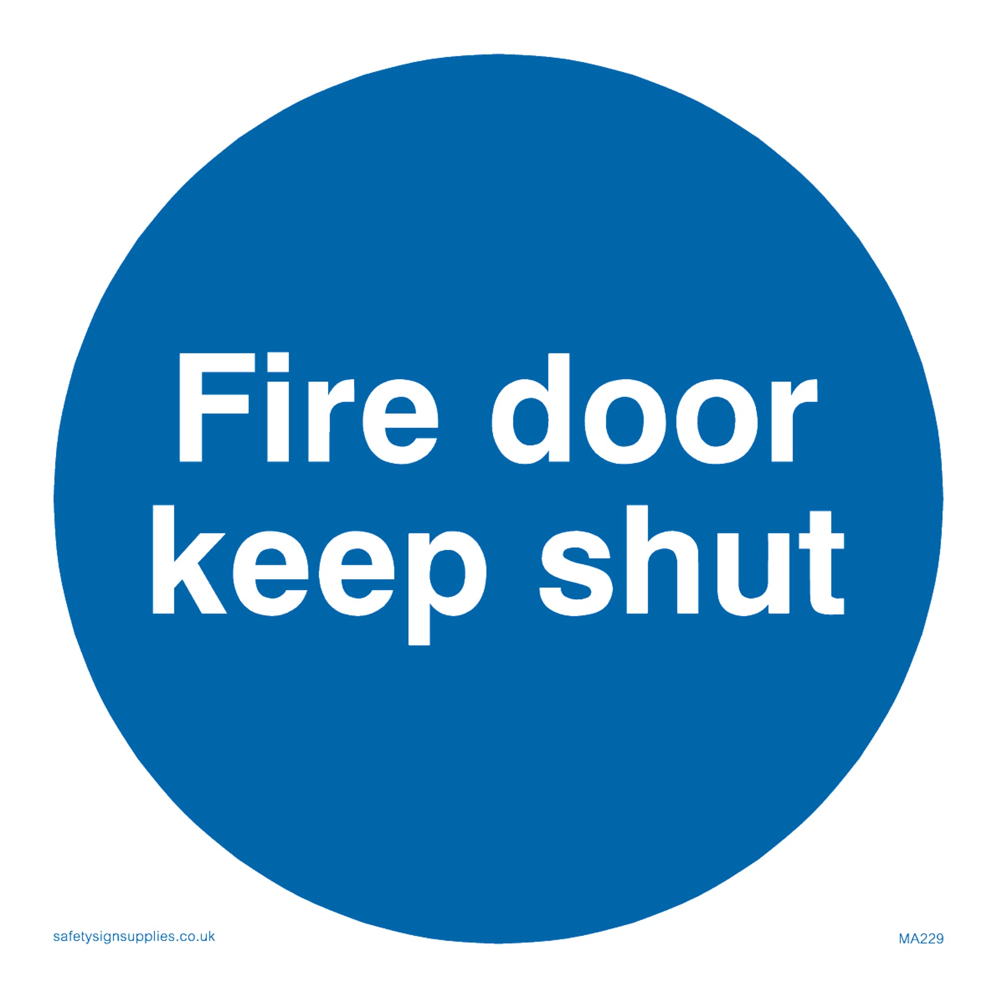 Pack of five - FDKS in blue circle Sign - 100x100mm - S10