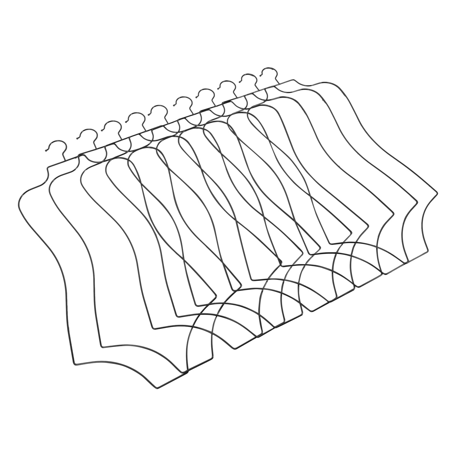 10PCS Swimsuit Hangers, Body Shape Lingerie Hangers Bikini Display Hanging Rack for Swimsuits Bathing Suits (Black)