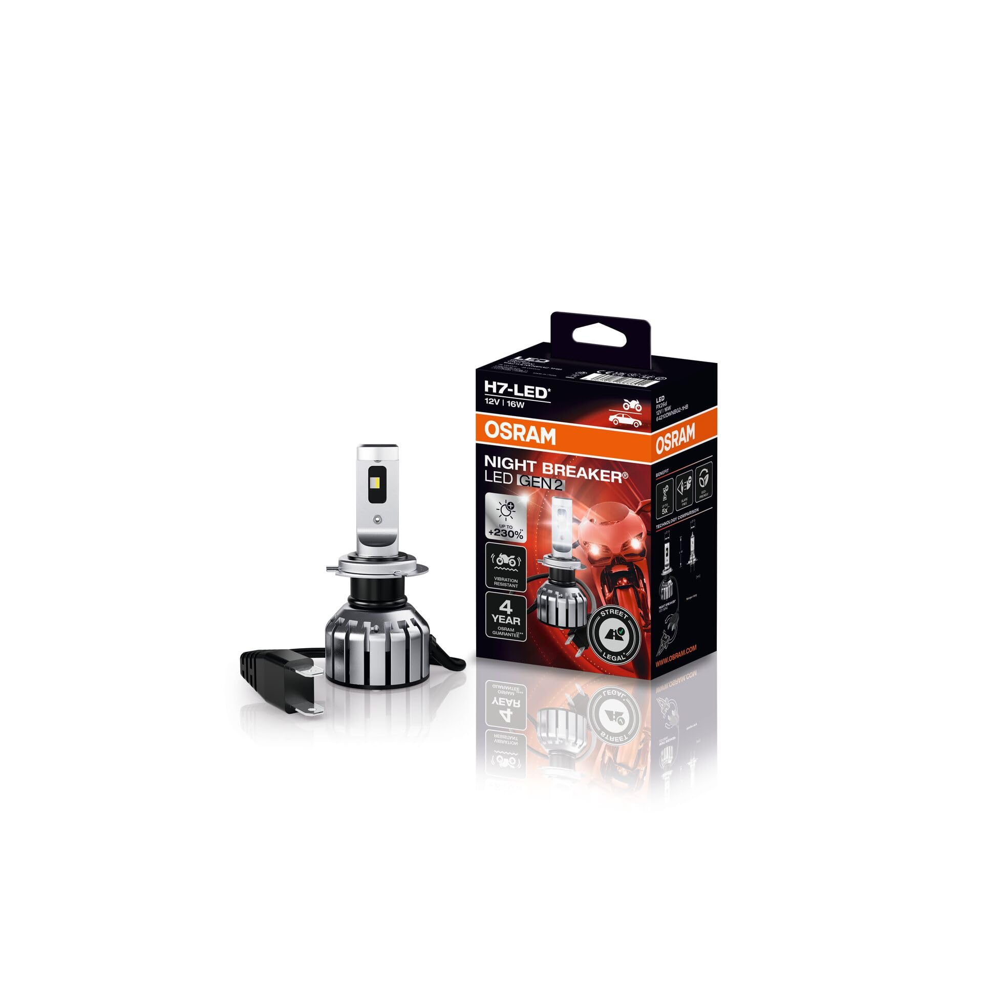 OSRAM NIGHT BREAKER H7-LED Gen 2 für Motorräder