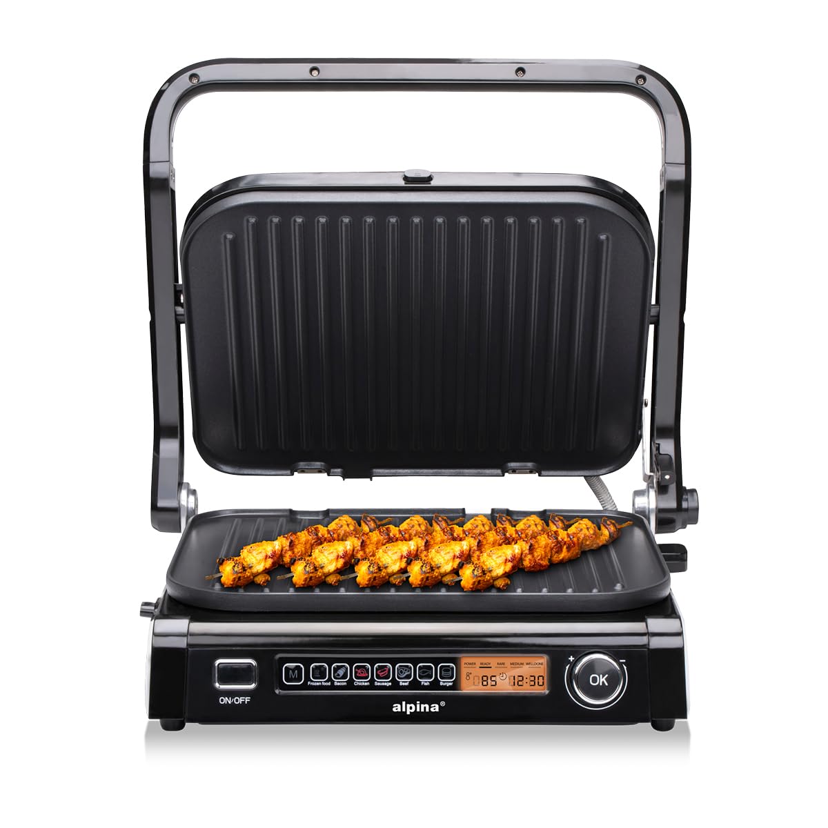 ALPINA Grill kontaktowy, 230 V, 2100 W, stal nierdzewna