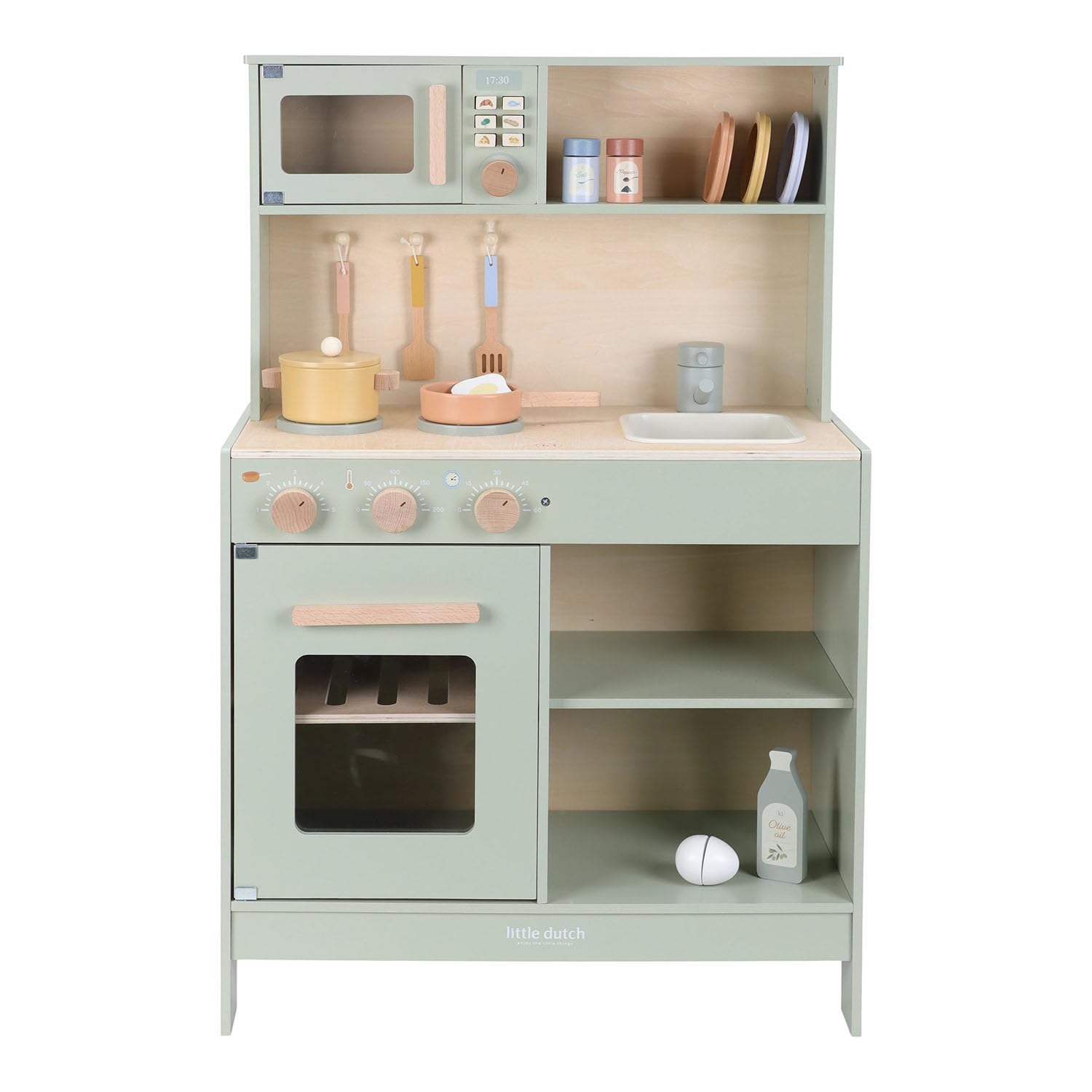 Little Dutch 2500 cocina infantil de madera con accesorios - verde
