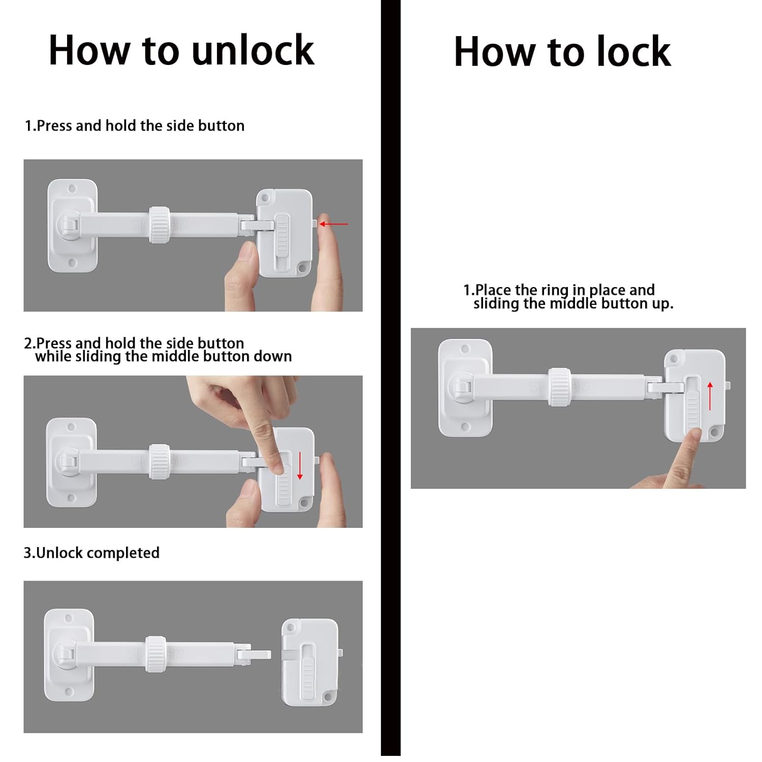 CMINGJ（3 Pack） Child Proof Window Restrictor, Adjustable Baby Safety Window Lock, Window Safety Locks for Toddlers & Pets, Easy to Install Suitable for Door, Washing Machine, Cat Door (White)