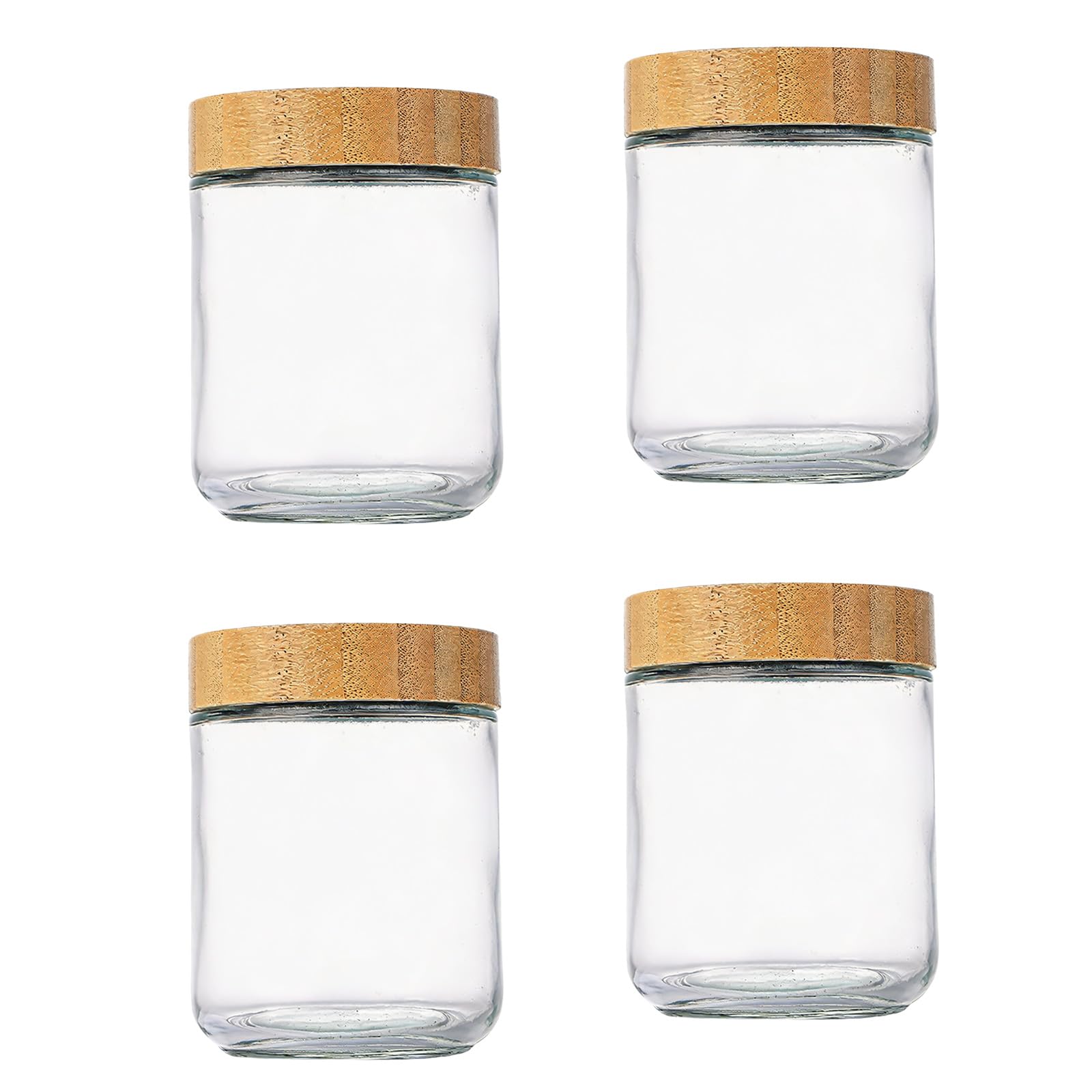 Kaeltsyn Glass Storage Jar with Airtights Lid for Overnight Oats Yogurt Parfaits and Food 300ml 480ml Oatmeal Jar