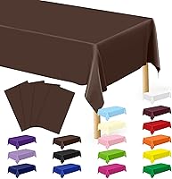 Vista 74 de QZYL 4 manteles de picnic con fundas de banco, manteles de plástico negro, 54 x 108 pulgadas, fundas rectangulares desechables impermeables