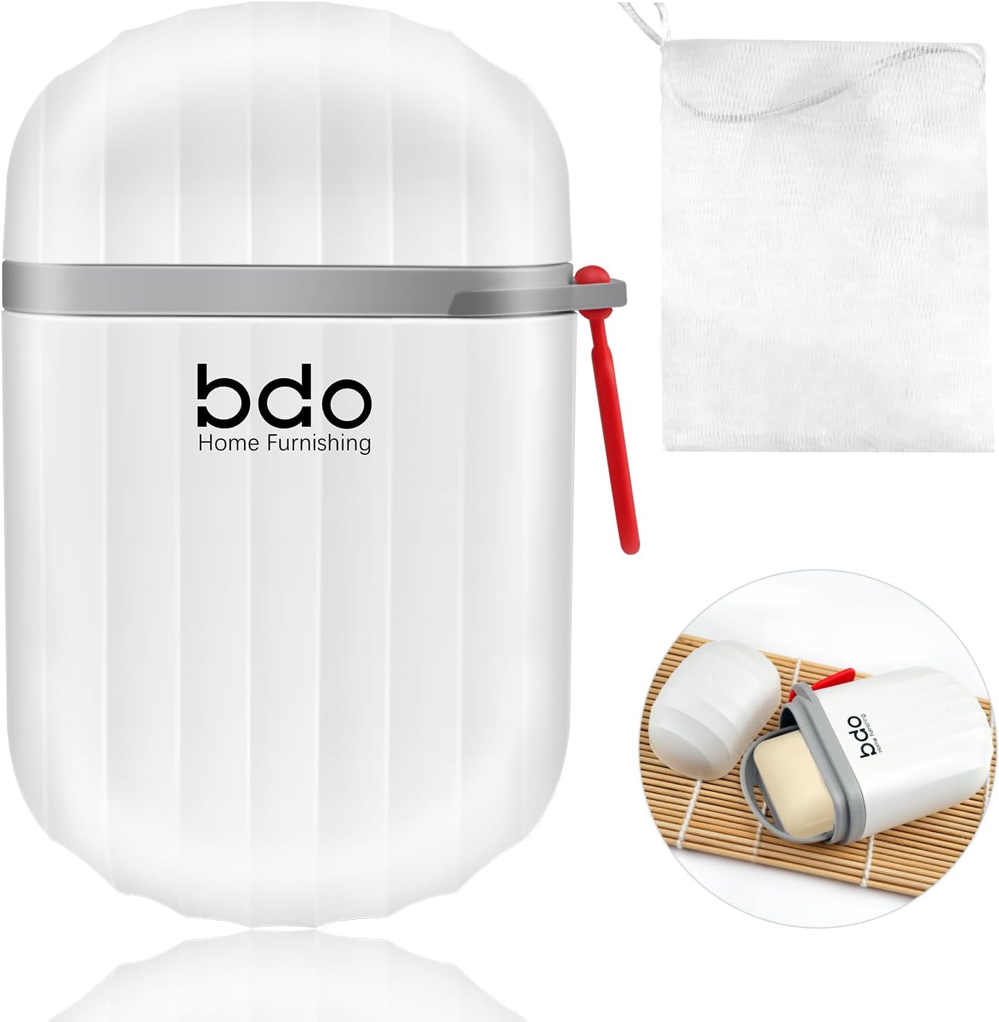 Travel Soap Case, 1 Soap Box and 1 Soap Bag, Portable Soap Dish with