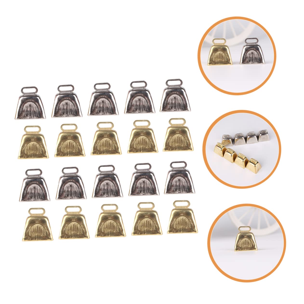 Zerodeko 4 Set Campanaccio Da Mucca Quartetto Mini Campanacci Da Mucca Mini Alberi Di Natale Campanelli Di Natale Campanelli Di Decorativi Per Ornamenti Per Alberi 20 pezzi*4
