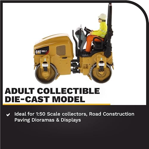 Miniatura 3 de Diecast Masters Compactador de utilidad Caterpillar CB-2.7 Escala 150  Camiones Cat y Equipos de Construcción Serie High Line Modelo 85593