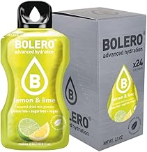 Bolero Drink 24 Sachets 3 g Sticks Fruit Prepared Soluble Powder for Fresh Drink in Water Product, 72 g Stevia Sweetened (Lemon & Lime)