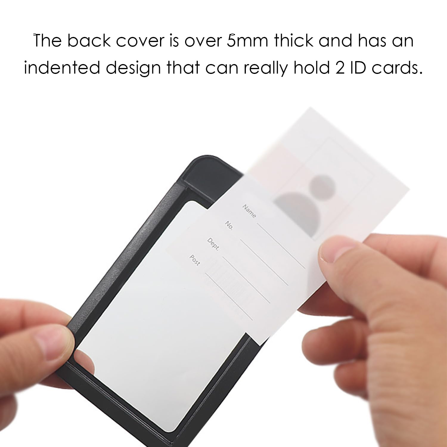 OAAO 5 Black Card Holders + 5 Black Lanyards, Multi-Functional Card Holder, Suitable for Id Cards Meal Cards - Image 4