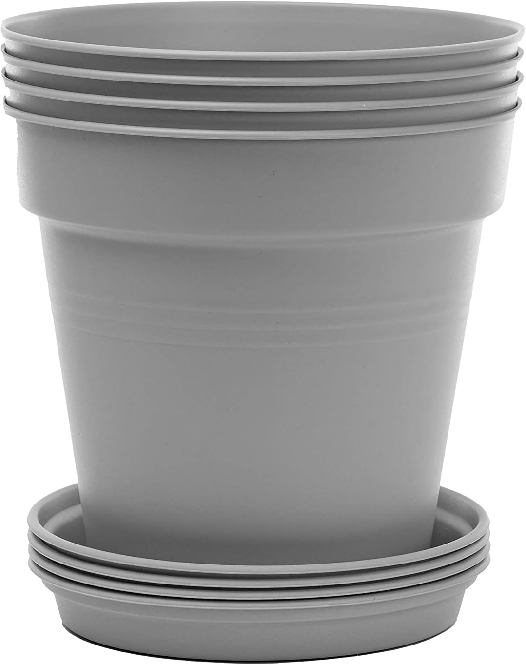 Mintra Home Garden Pots - Flowers, Herbs, Plants, Indoor, Outdoor, Colorful, Wholesale, Bulk (Assorted 6pk, 17cm Diameter (6.6in))