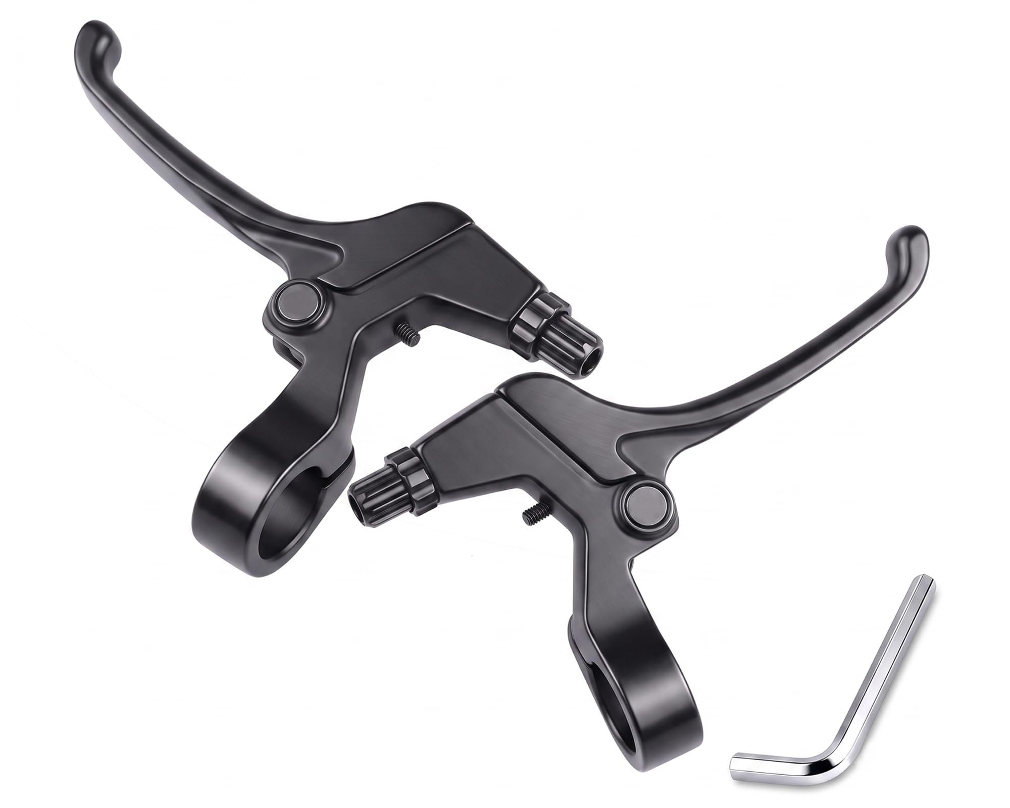 4-Finger Bicycle Brake Levers Alloy Set for 22.2mm Handlebars, MTB Kids