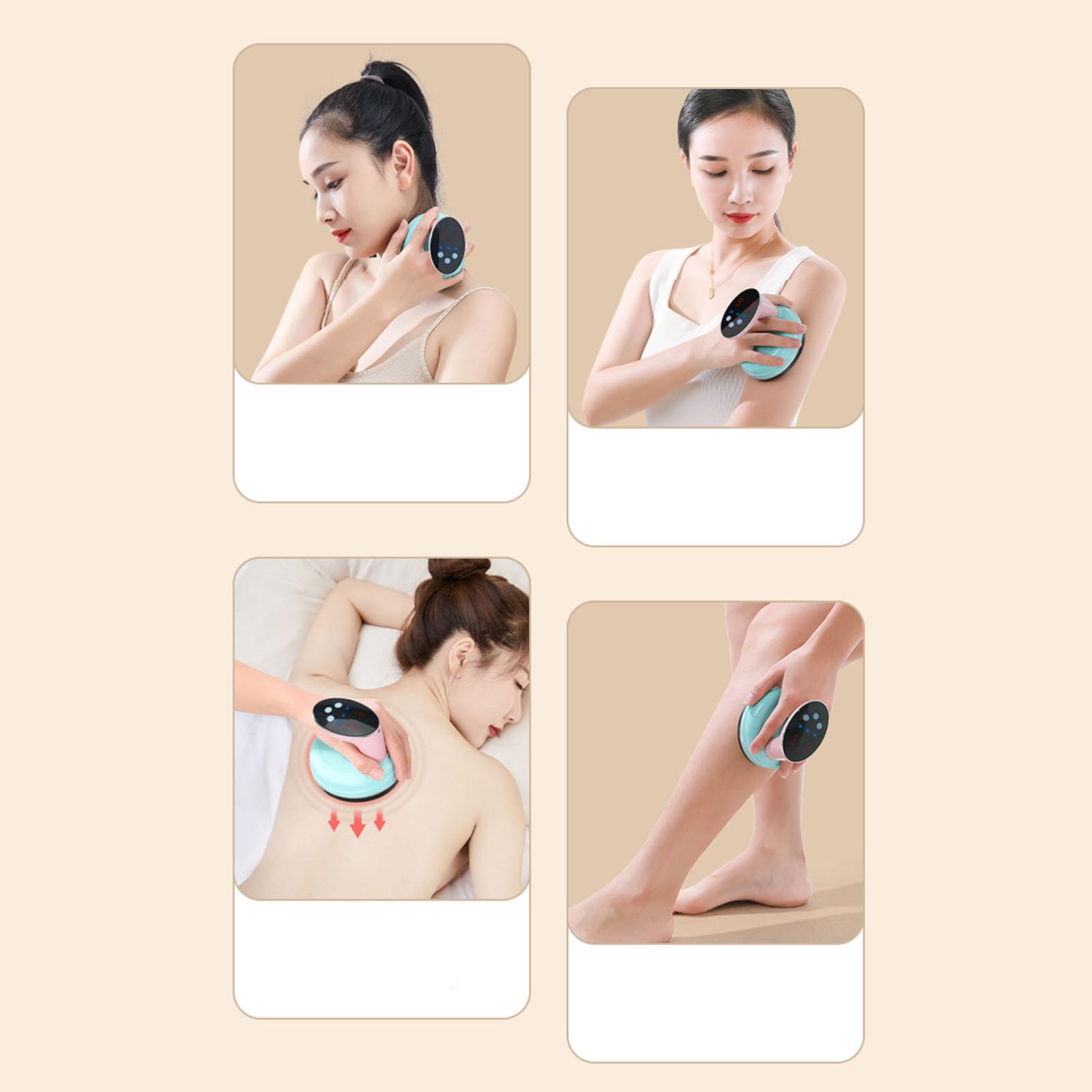 Masajeador Eléctrico Gua Sha, masajeador de celulitis por infrarrojos, Máquina de raspado eléctrico calefacción por vibración Reduce la fatiga cepillo de masaje de dragado de meridianos de la piel