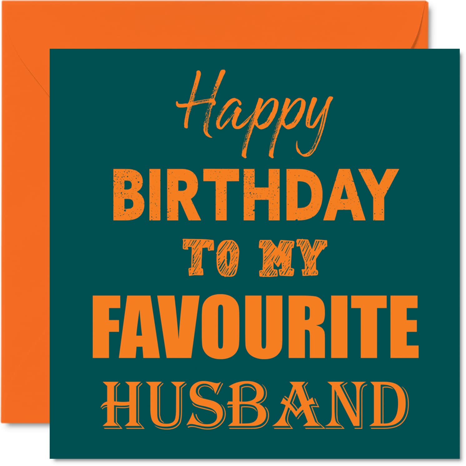 Funny Birthday Cards for Husband - Happy Birthday To My Favourite - Joke Card for Husband from Wife Partner, Hubby Gifts, 145mm Greeting Cards