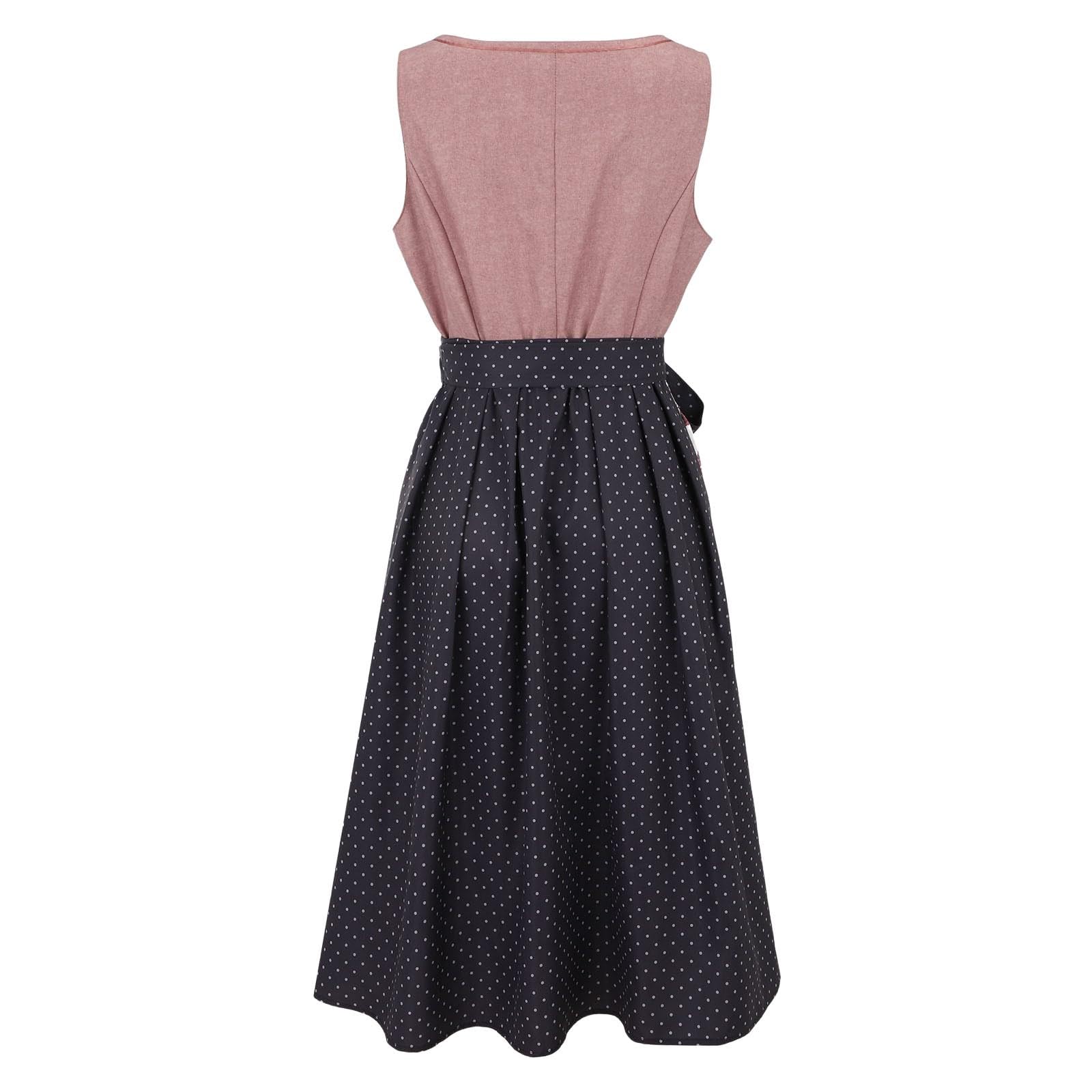 SKFLABOOF Dirndl Midi Damen Lang Trachtenrock Langes Grosse Grössen Samt Dindl Gr 50 Oktoberfest Outfit Dirndlkleid Modern Bluse Schürze Kurz Mit 'Dirndl Stretch Baumwolle