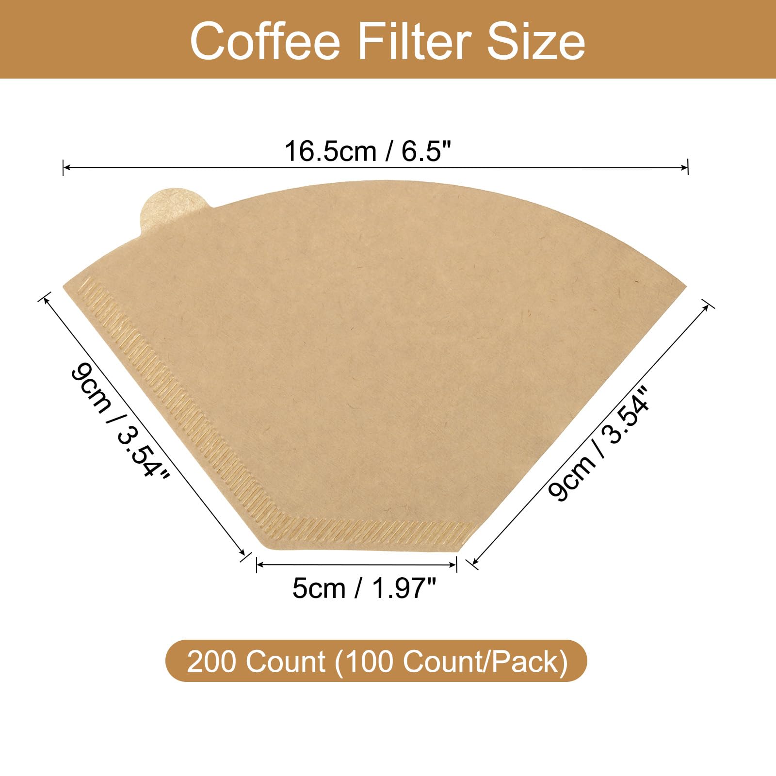 uxcell 200 Count 4 Cone Coffee Filters - Image 2