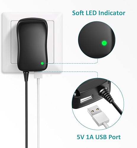 Miniatura 3 de Basicvolt Adaptador de CA universal de 6 V, 9 V, 12 V, 15 V, 18 V, 20 V, 24 V, 1,5 A, 41 W, con 8 puntas redondas y puerto USB, conmutación de