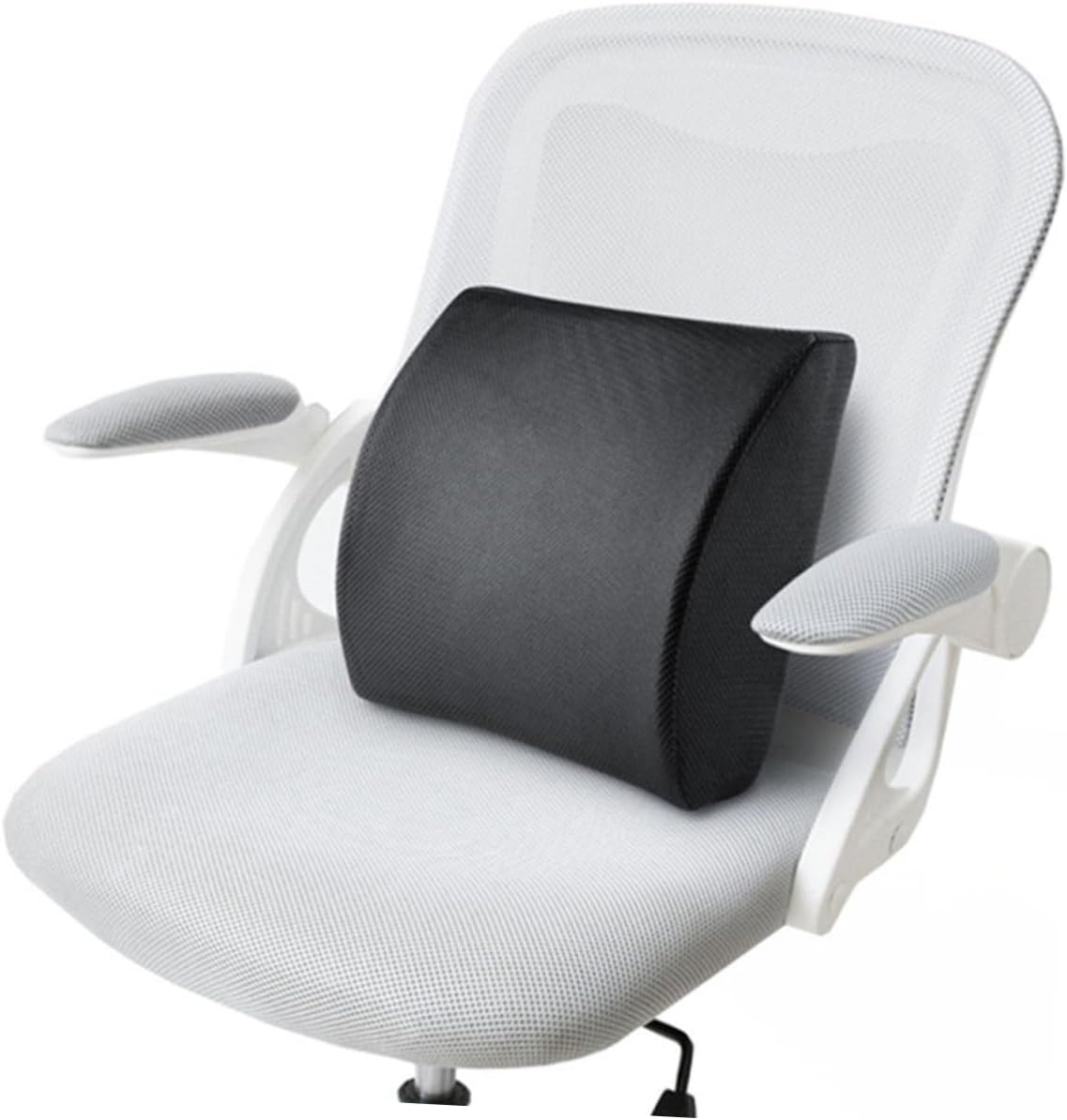 Alipis Lumbar Relief Pillow Lower Back Support Memory Foam Car Seat Cushion for Office Driving