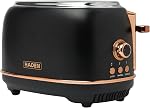 Haden Heritage 76018 Stainless Steel 900W Retro Toaster 2 Slice Wide Slot w/Removable Crumb Tray and Settings, Ivory/White Toasters w/Adjustable Browning Control, Smart Toaster