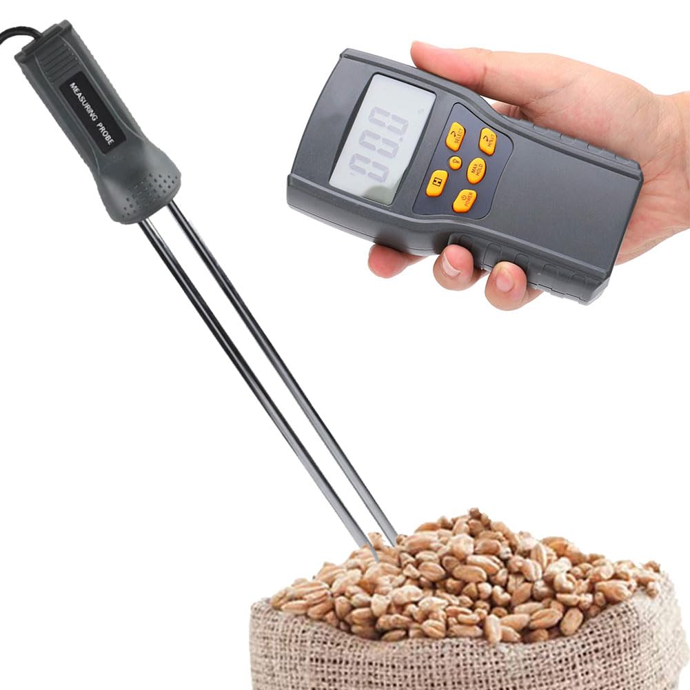 Humidimètre numérique de grain portable avec sonde de mesure pour blé et maïs