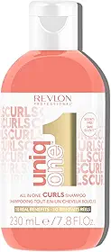 Revlon Professional Shampoo UniqOne Curls, Fórmula 10 em 1, Sem Sulfato I Shampoo Para Cabelos Cacheados I Definição de Cachos, Controle Do Frizz e Hidratação I Seguro Para Cabelos Coloridos e Vegano, 230 ml