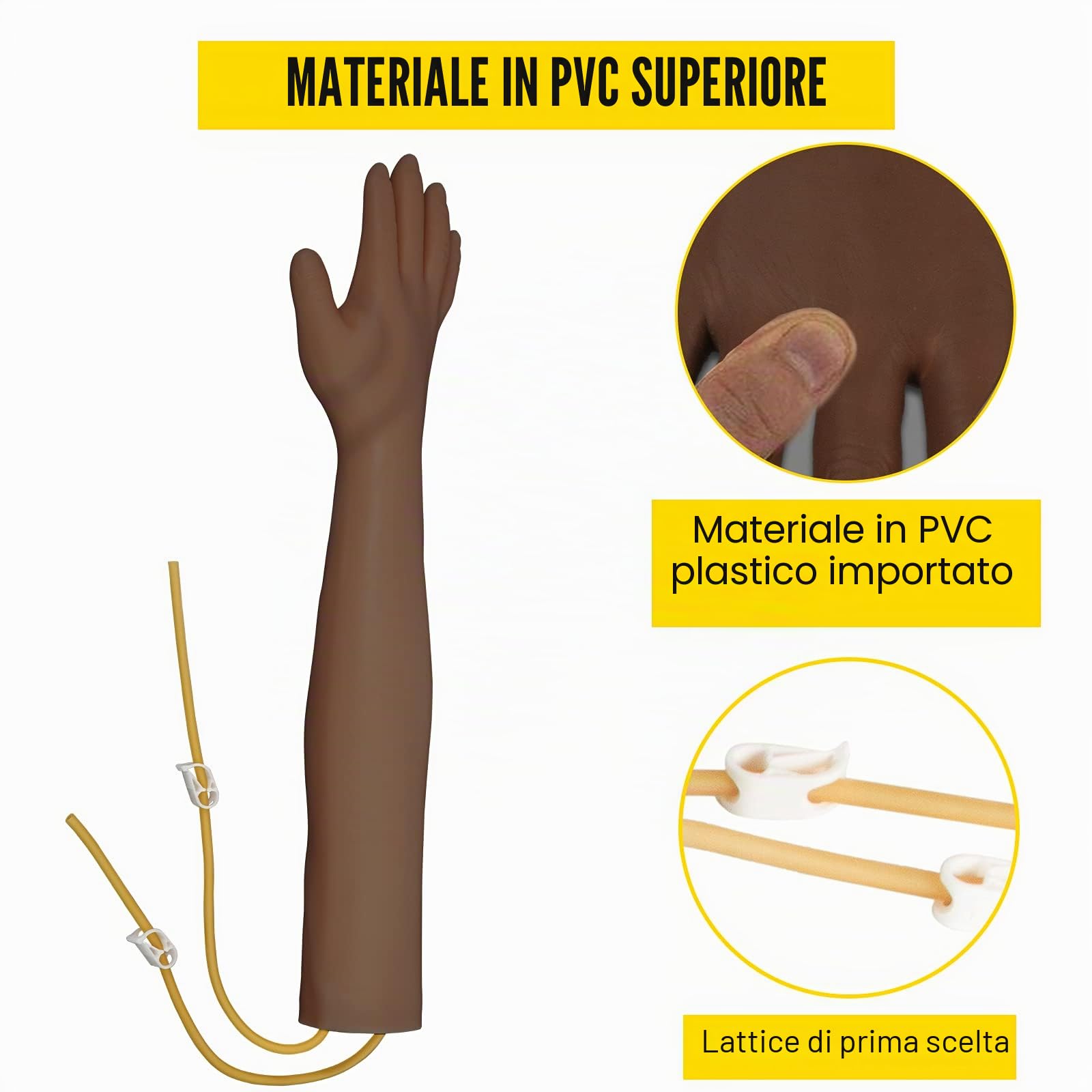 VEVOR Kit di Flebotomia,Modello di Braccio per Puntura Venosa, Alt.40,5-68,5cm Kit Braccio per Pratiche Endovenose per Puntura Venosa, Modello per Allenamento per Iniezione Endovenosa