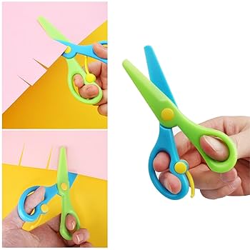 30 Pcs Preschool Training Scissors Plastic Scissors Anti-Pinch Safety Scissors