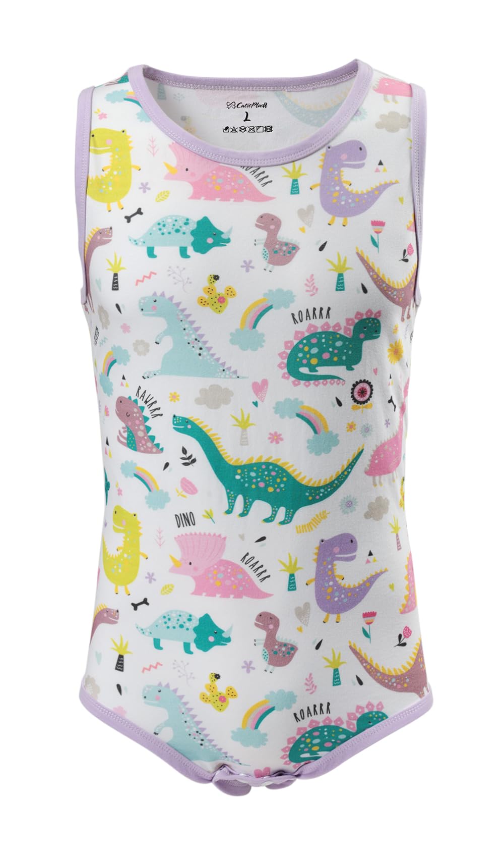 CutiePlusU Baumwolle Knopf im Schritt Bodysuits Erwachsene Strampler ärmellos Onesie für Männer drucken