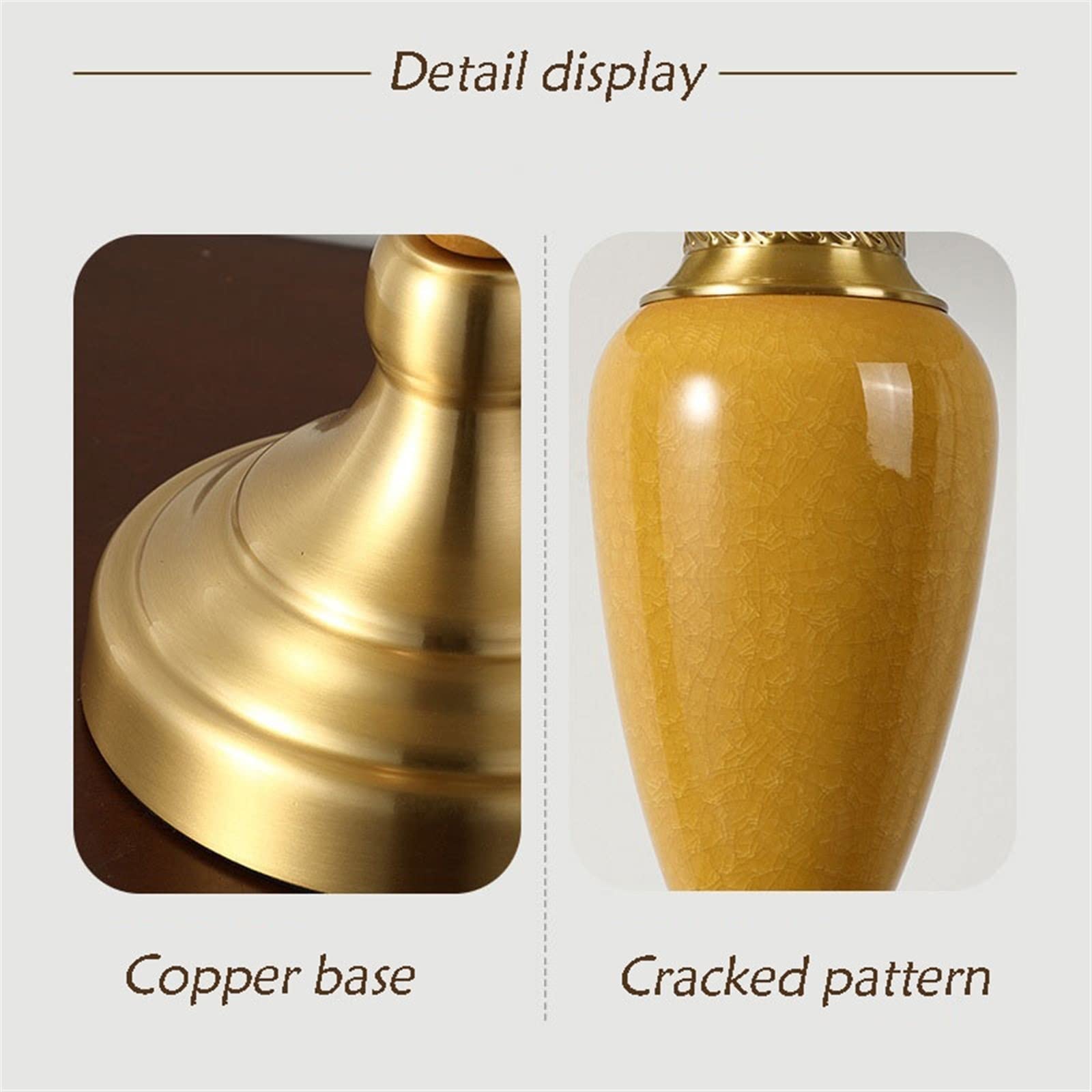 Luce da Scrivania Luce per la Lettura Lampada da tavolo moderna in ceramica incrinata Lampada da comodino for camera da letto di moda semplice for interni Lampada decorativa da 57 cm con seduta in ram