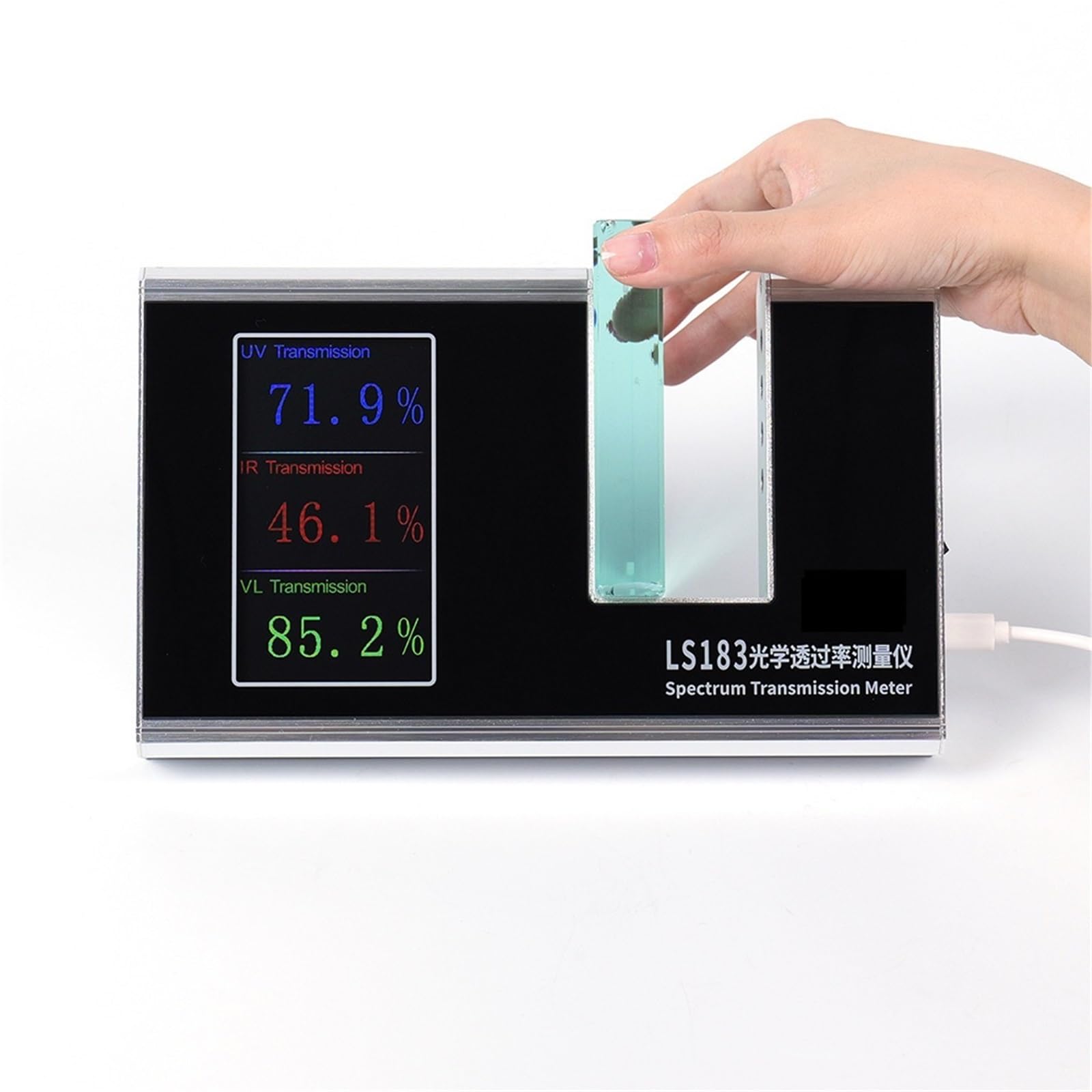 LNHHG LS183 Large Thickness Glass 365nm UV 940nm IR VLT Test Meter Visible Light Transmittance Meter UV Spectrum Transmission Meter