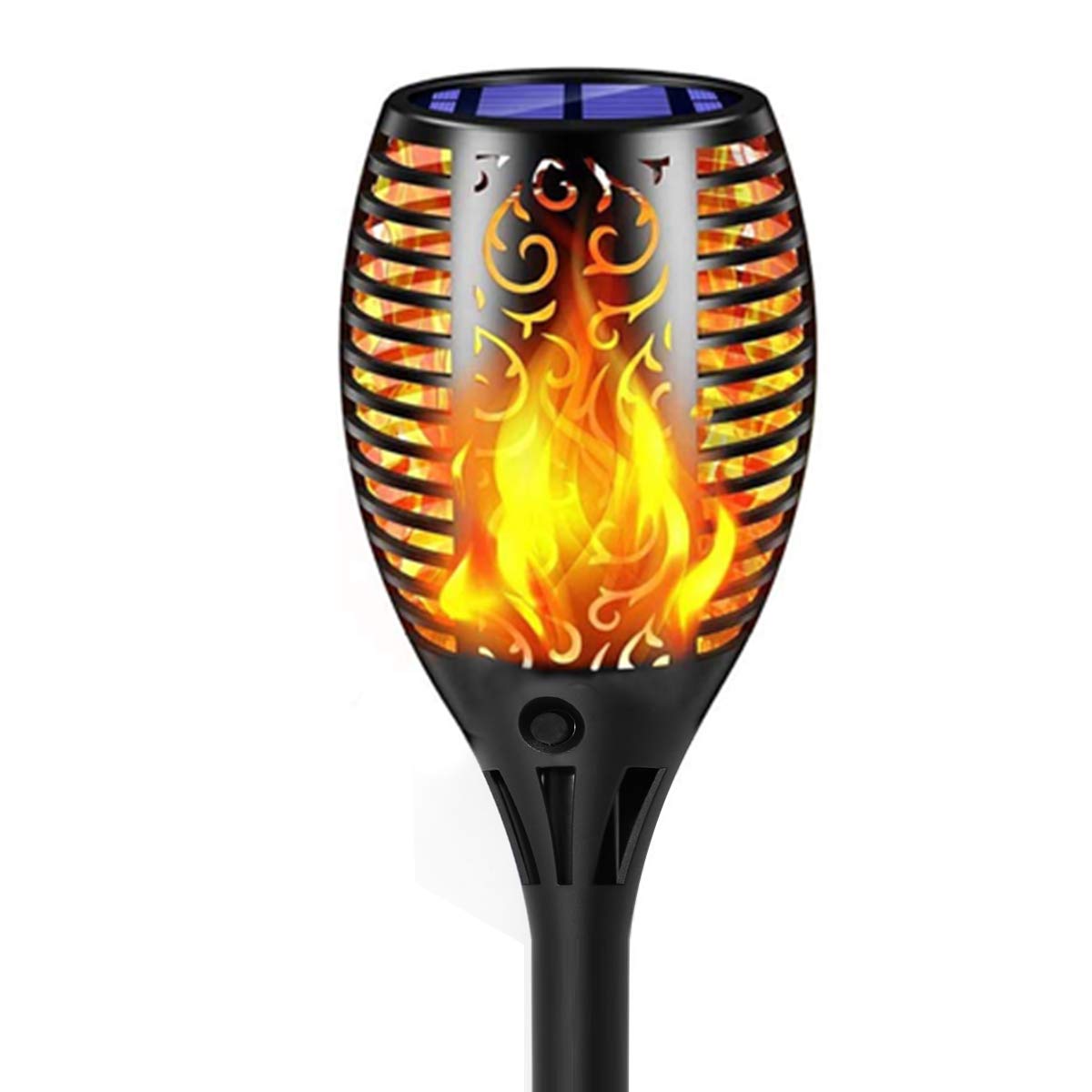 Epyz Solar Light Outdoor Garden Flickering Flame Mashaal Light Waterproof Auto On-Off for Yard Garden Party and Festival Decoration [ 33LED,Pack of 1, Warm Yellow ]