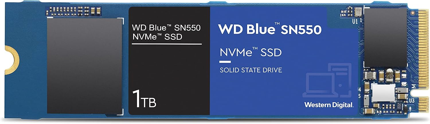 Western Digital SN550 high performance M.2 PCIe NVME SSD Blue