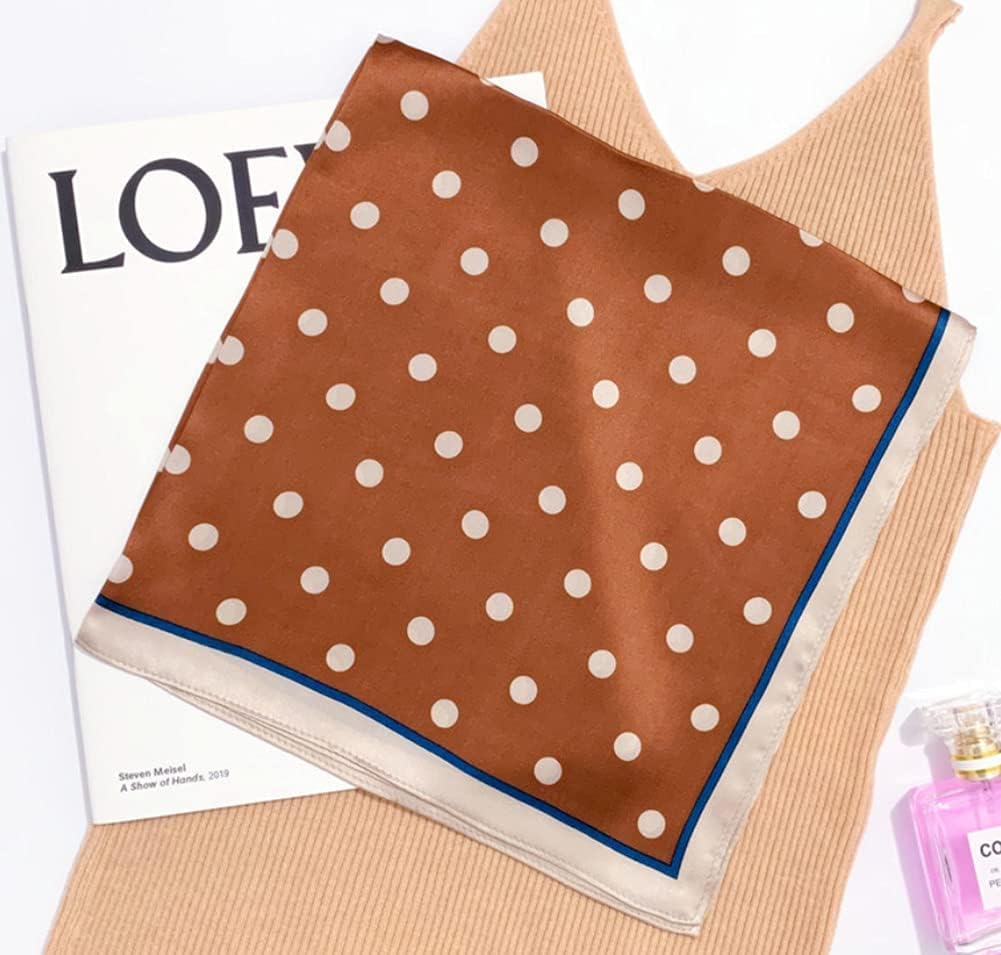 JERLA Women's Men's Small Square 100% Real Mulberry Silk satin Scarfs Hair head face scarf 21" x 21" - Image 4