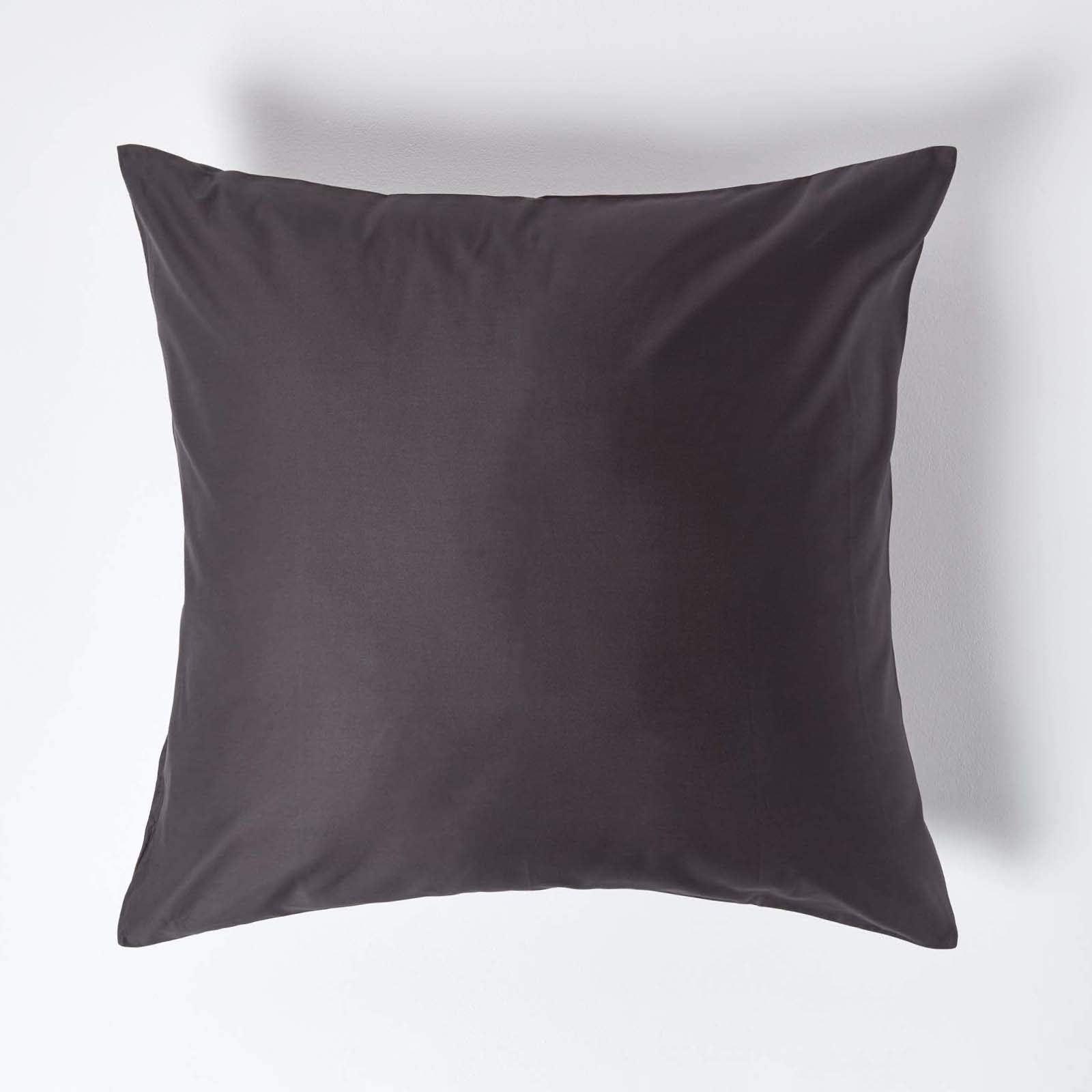 Homescapes Dark Grey Continental Egyptian Cotton Pillowcase 1000 Tc, 80 X 80 Cm In