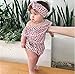 Cute Adorable Floral Romper Baby Girls Sleeveless Tassel Romper One-Pieces +Headband Sunsuit Outfit Clothes (0-3 Months, Pink Dots)