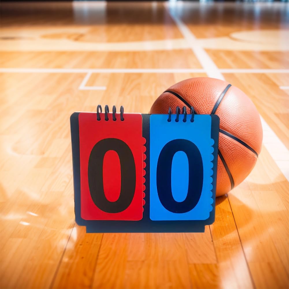 Segnapunti Tabellone segnapunti Manuale segnapunti Carte ribaltabili segnapunti for Basket Calcio pallavolo Tennis Sport Tabellone Segnapunti(4 Digits)