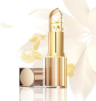 Transferproof Colour Changing Lipstick, Long Lasting 24H Lipstick, Moisturizing Glossy Tinted Lip Gloss with Gold Foil, Temperature Reactive Lip stick for Women, Non-Sticky, Kiss-Proof