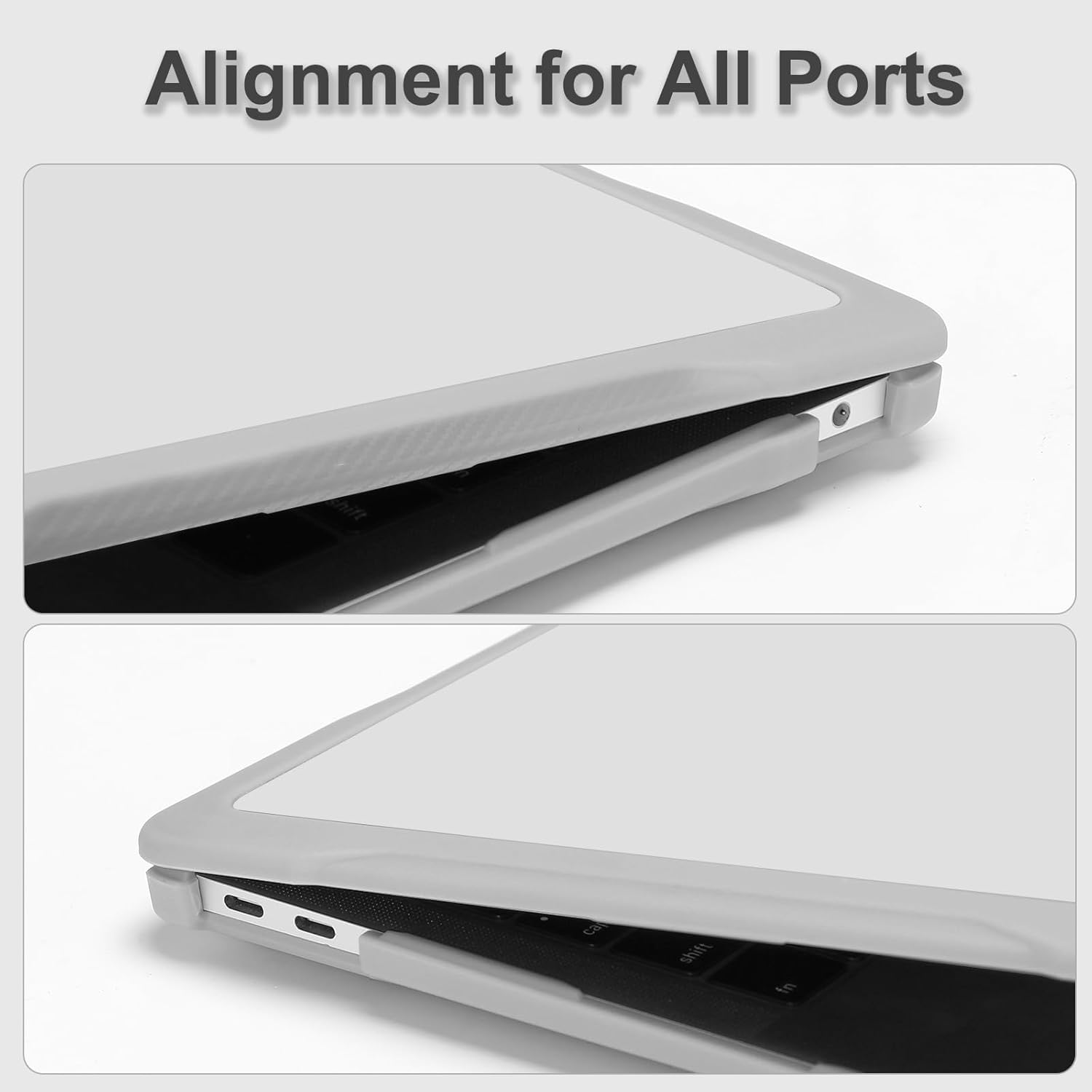 MOSISO Compatible with MacBook Air 13 inch Case M1 2021 2020 2019 2018 A2337 M1 A2179 A1932, Reduces-Fingerprints Case with Soft TPU Bumper Shell&Keyboard Cover for MacBook Air 13.3 M1, Translucent - Image 3