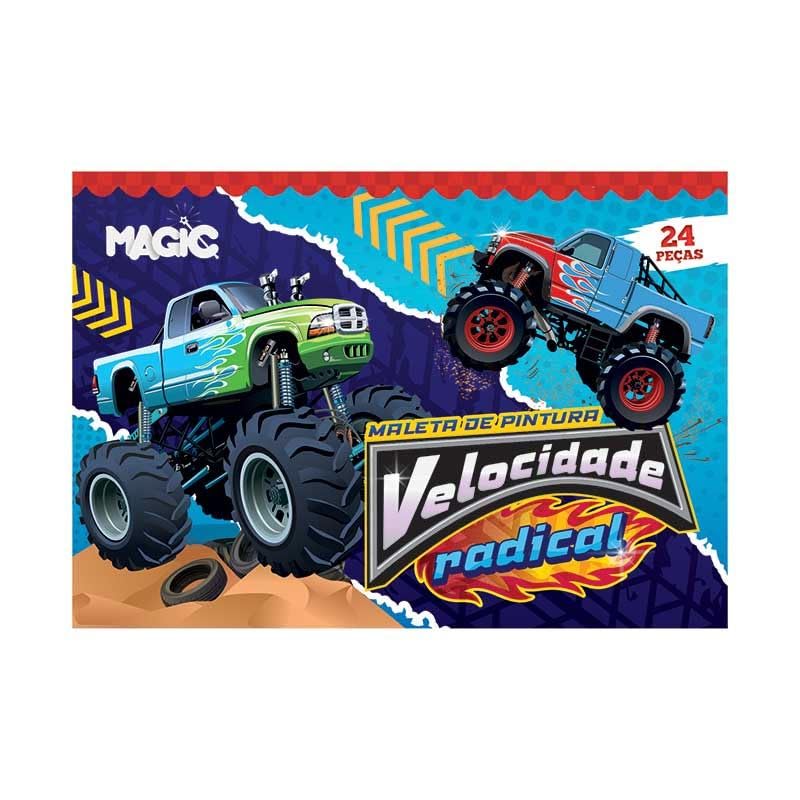 Kit Maleta de Pintura 24 peças Carros