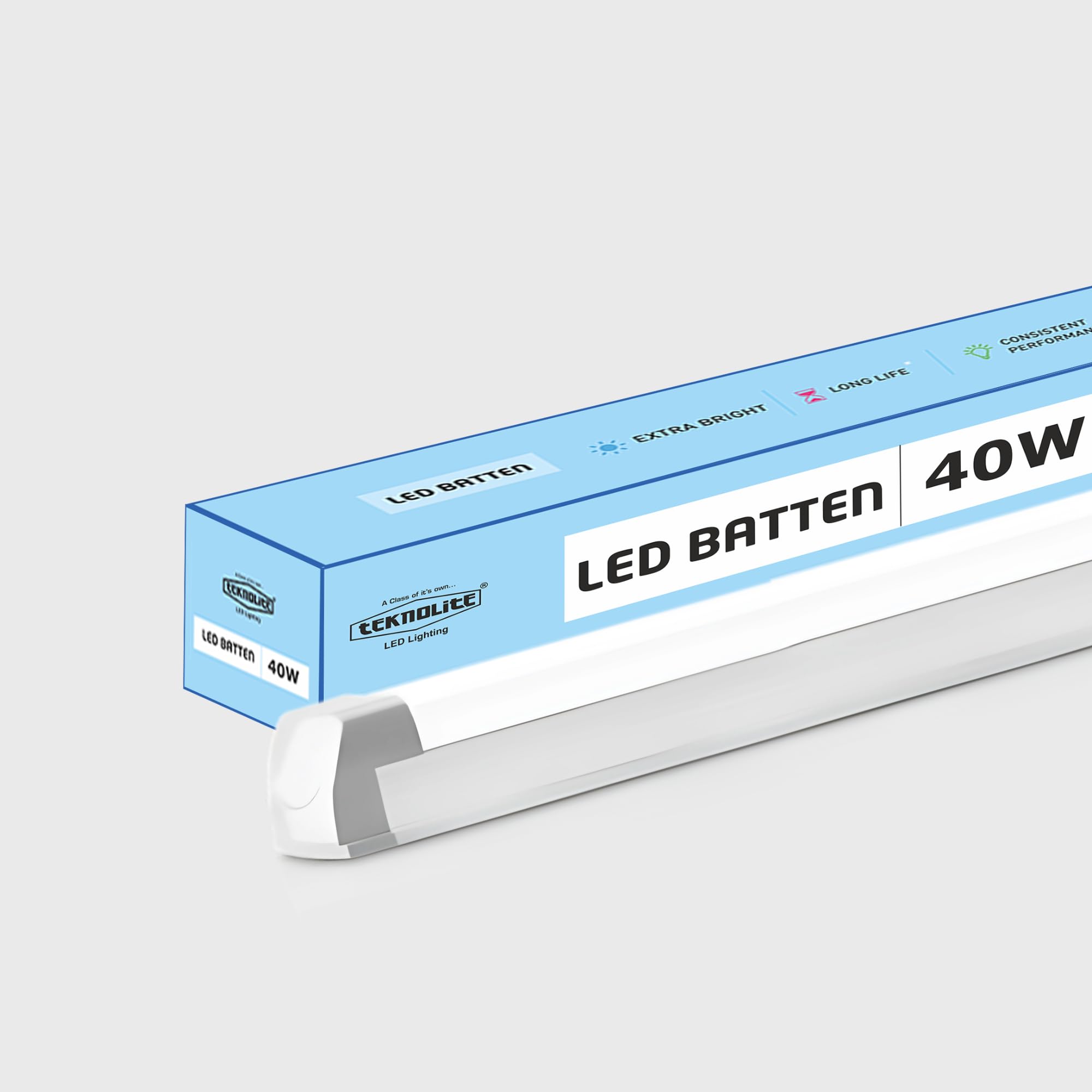 teknolite LED Tube Light 40 Watt Natural White Batten (4000K) - 4 Feet Energy Efficient Slim & Bright LED Tube lights for Home, Office, Shop or Store - Fits Wall/Ceiling/Hanging Clamps - Pack of 1-image-12