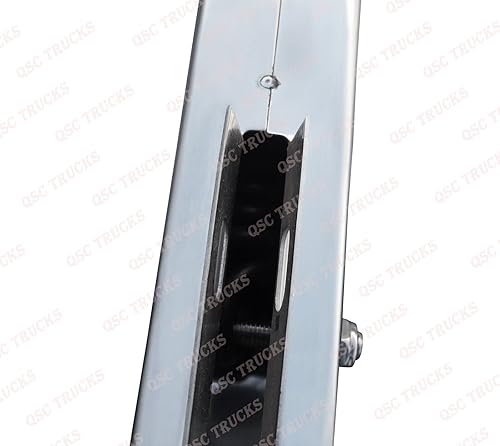 Miniatura 6 de QSC Truck Parts Par de colgadores de acero inoxidable con resorte de 25 pulgadas con LED rojo ovalado