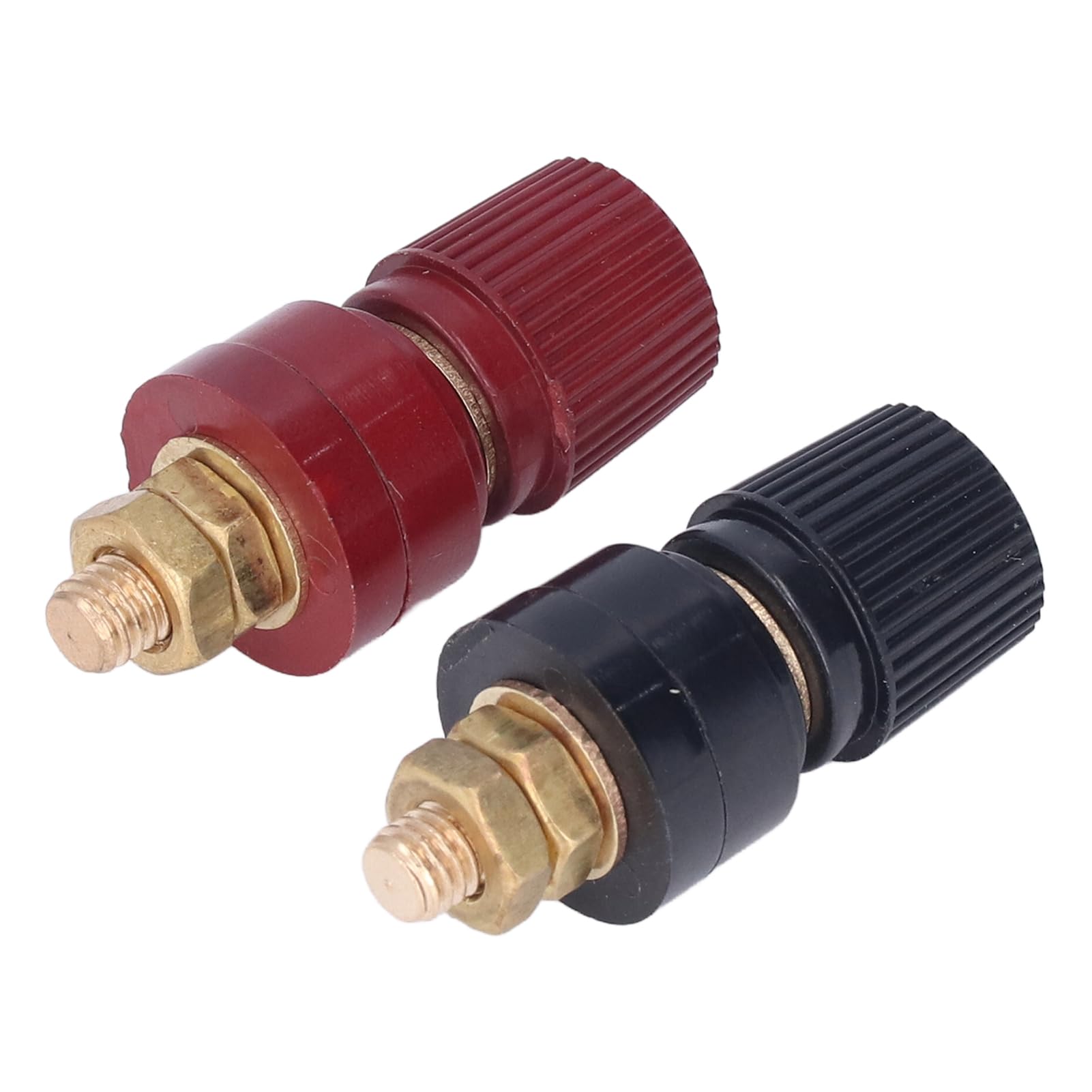 Respicefinem 5 Sets Power Terminal for RV Stable Transmission Easy Installation Flexible M6 Black Red Voltage Regulator Terminal Block Ideal for Electronic Instruments Industrial