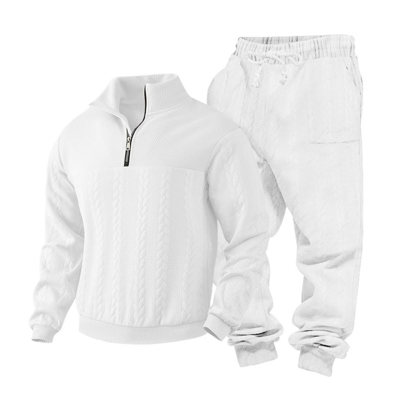 Conjunto de chándal para hombre con cuello alto, sudadera y